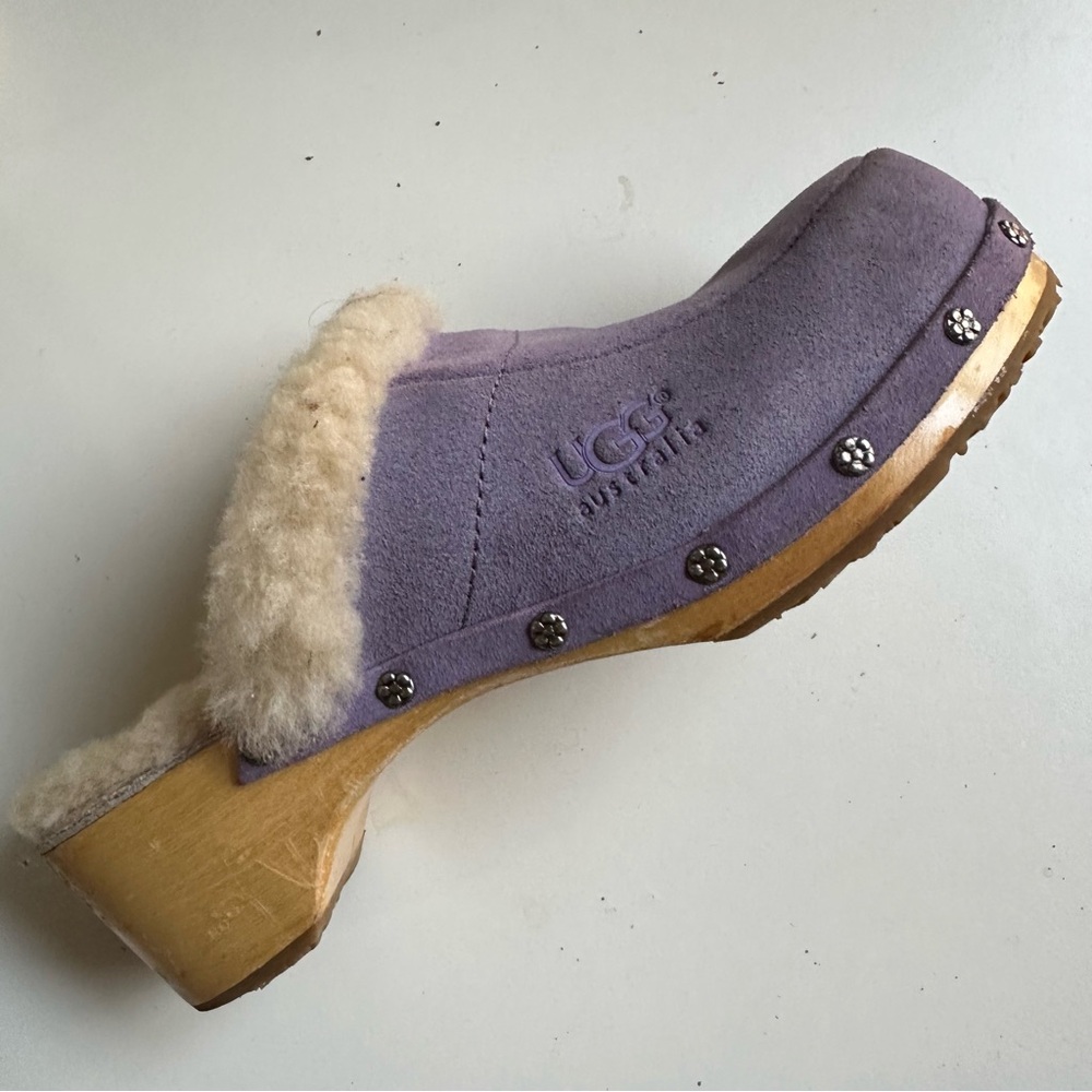 UGG Women's Lavender Shearling Mule Clogs - RARE NWT